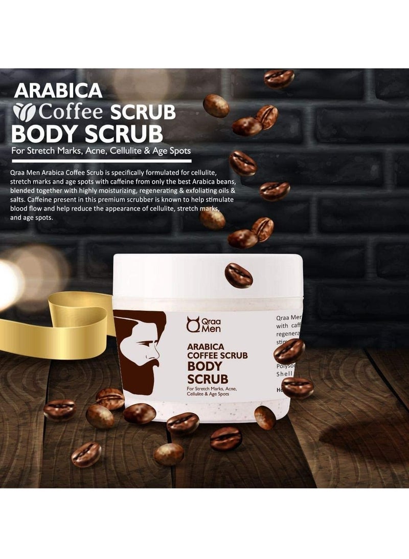 Qraa Arabica Coffee Body Scrub for Cellulite and Ageing Skin Exfoliates & Polishes 200g - Image 4