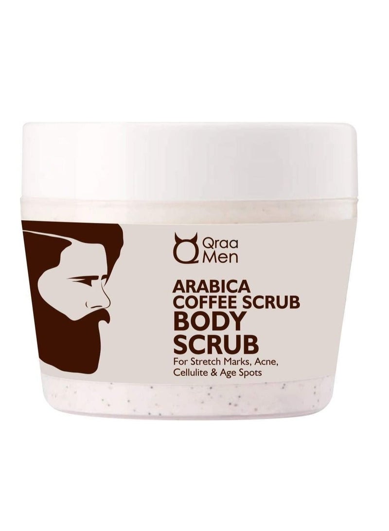 Qraa Arabica Coffee Body Scrub for Cellulite and Ageing Skin Exfoliates & Polishes 200g - Image 1