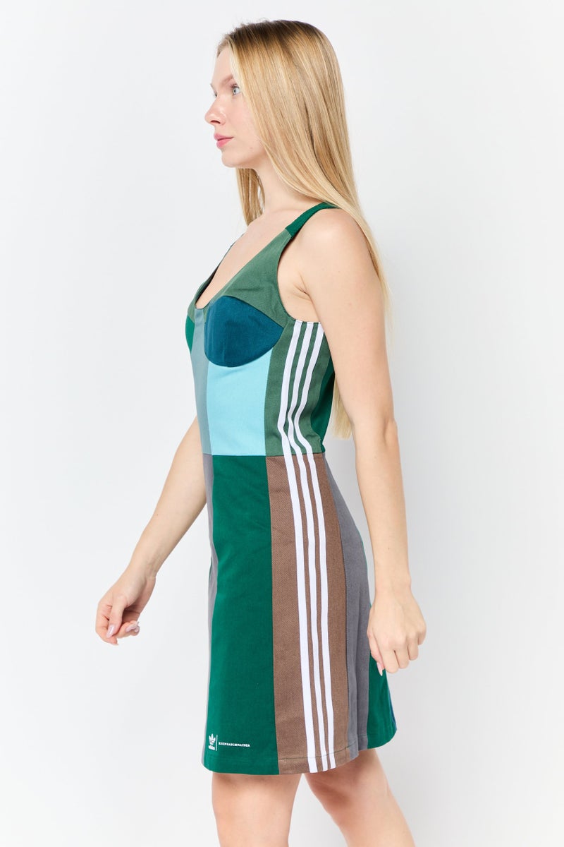 adidas Originals Women Sportswear Fit Outdoor Mini Dress, Multicolor  - Image 3