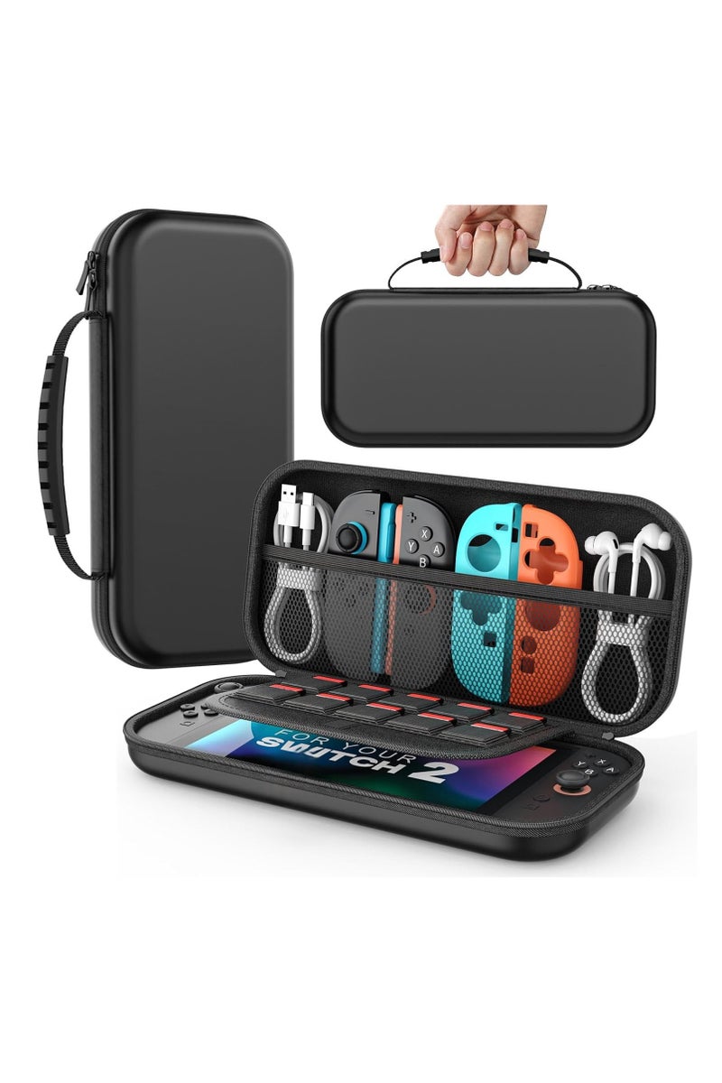 linkship Nintendo Switch 2 Accessories Kit 21-in-1 Waterproof Shockproof Carrying Case with 10 Game Card Slots Screen Protectors Controller Covers Joystick Caps Travel Storage for Gaming On-the-Go - Image 5