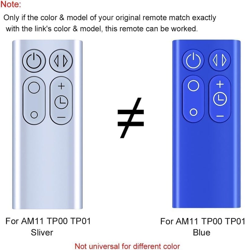 PZL جهاز تحكم عن بُعد بديل لمروحة دايسون AM11 TP01 TP00 - فضي، بدون بطارية، بدون وظيفة مغناطيسية - Image 2