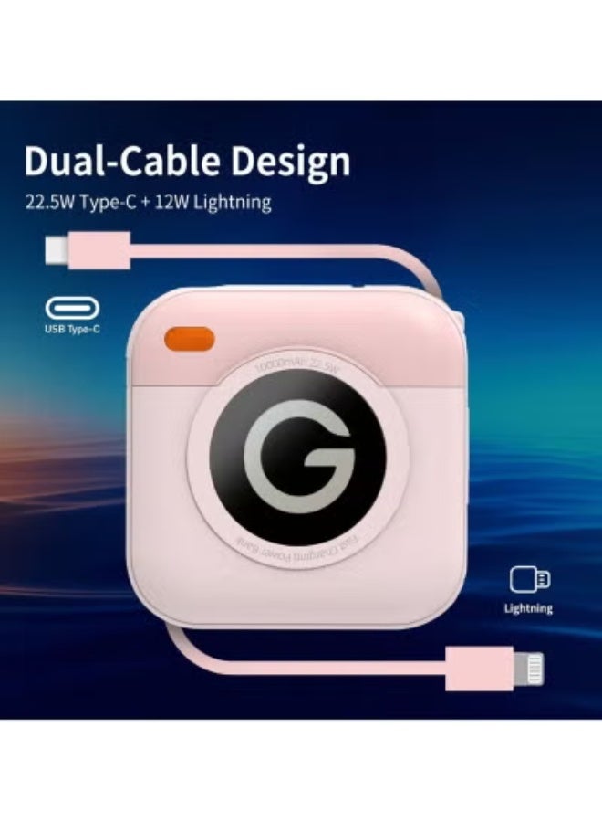 G-Tab FLEX10 10000mAh 22.5W Fast Charging Power Bank | Slim Portable Charger with Built-in Cables, LED Display & Multi-Device Compatibility – Travel & Daily Use - Image 5