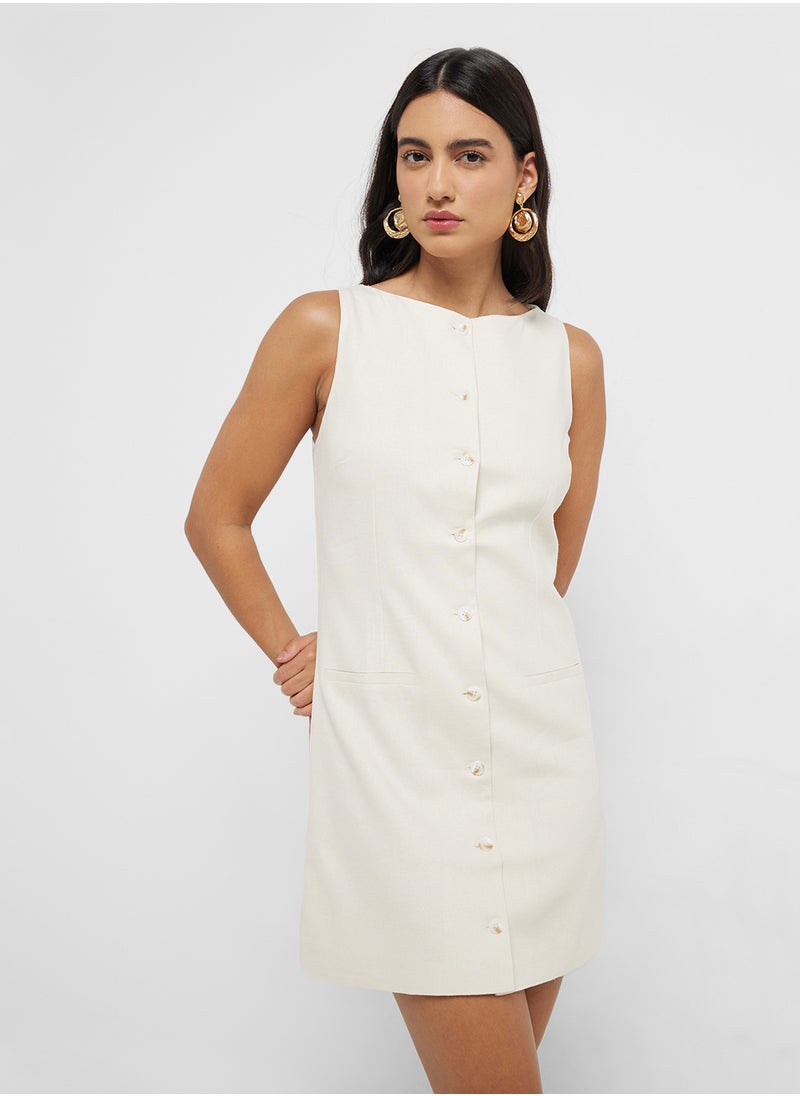 MANGO Buttoned Sleeveless Dress  - Image 1