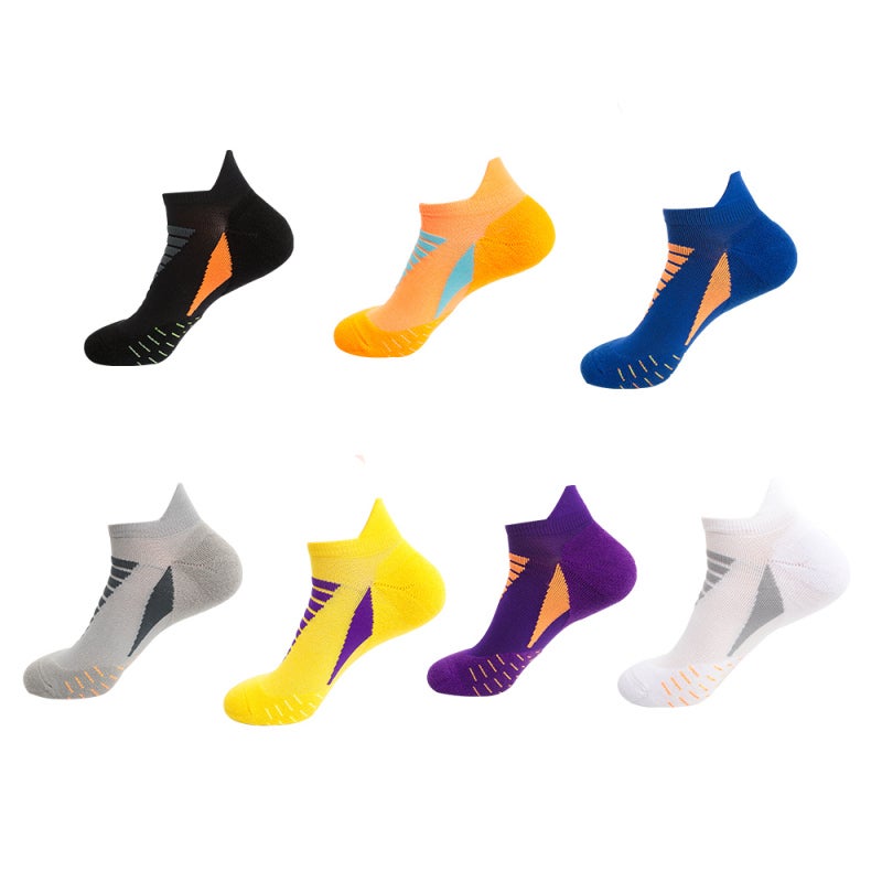 Sport Socks One Size Grey Breathable Mesh Details Moisture-Wicking - Anti-Skid Shock Absorbent Grain Unisex Socks for Vigorous Outdoor Indoor Activities - Image 3