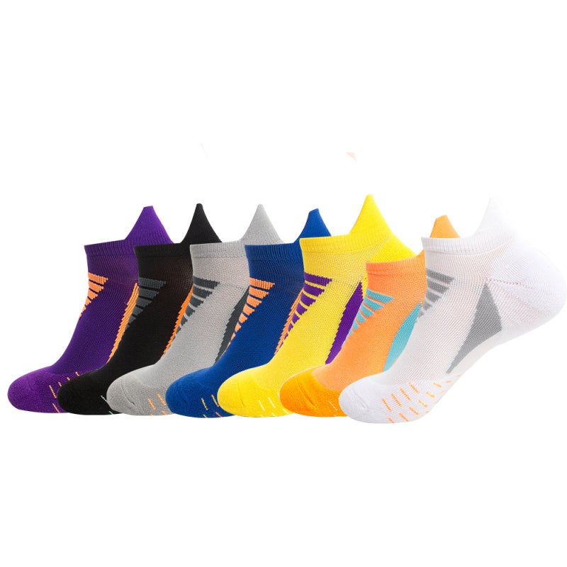 Sport Socks One Size Grey Breathable Mesh Details Moisture-Wicking - Anti-Skid Shock Absorbent Grain Unisex Socks for Vigorous Outdoor Indoor Activities - Image 2