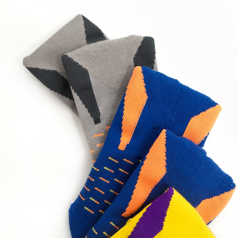 Sport Socks One Size Grey Breathable Mesh Details Moisture-Wicking - Anti-Skid Shock Absorbent Grain Unisex Socks for Vigorous Outdoor Indoor Activities - Image 4