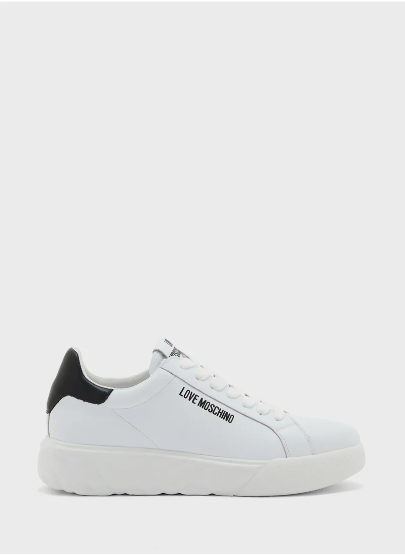 Love Moschino Lace Up Low Top Sneakers