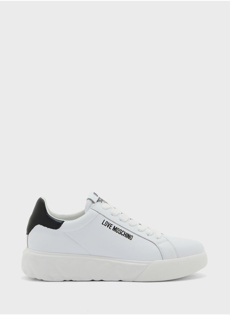 Love Moschino Lace Up Low Top Sneakers  - Image 1