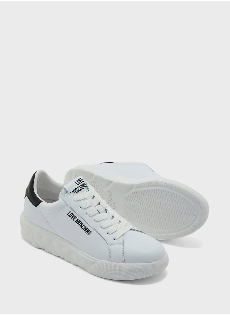 Love Moschino Lace Up Low Top Sneakers  - Image 3