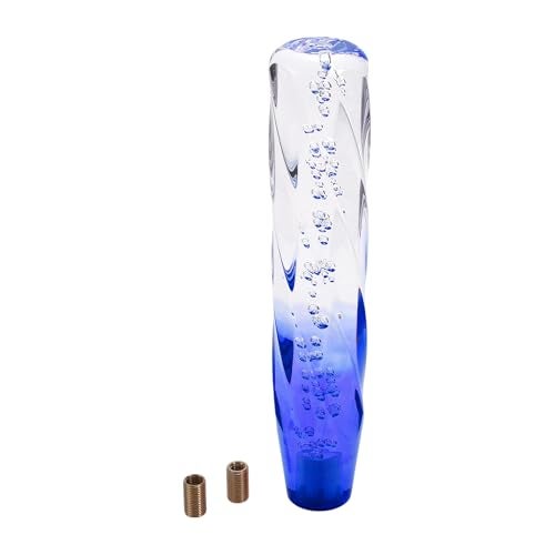 INFINAUTO Car Shift Knob 25cm Universal for Automatic and Manual Vehicle Gear Shifter Knob with 2 Adapter Acrylic Clear Blue 1 Set - Image 1