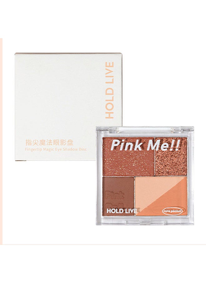 Hold Live - HOLD LIVE 5 Colors Eyeshadow Palette Highmented Glitter Matte Eyes Shadow Portable Pocket Design - Image 1
