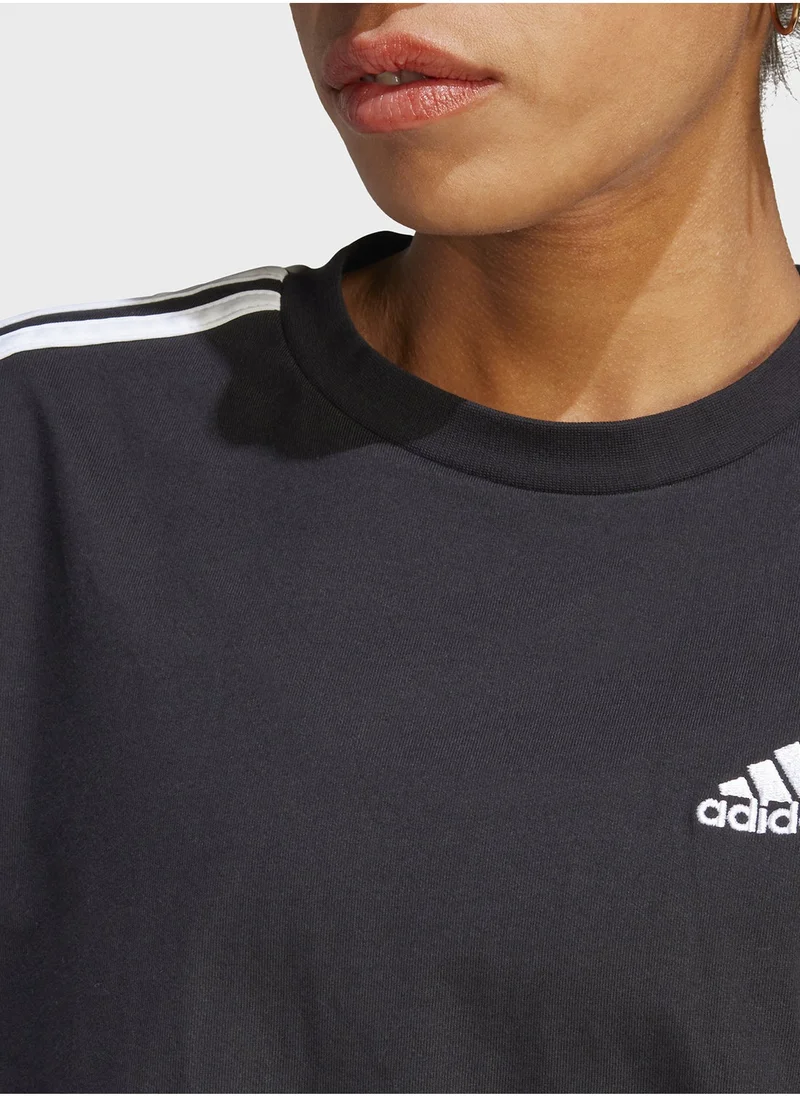 Adidas Essential 3 Stripe Boyfriend Dress