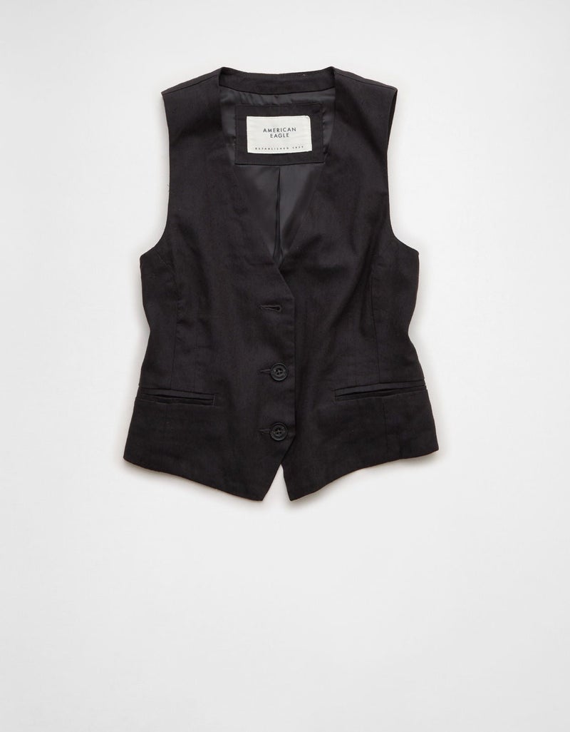 American Eagle AE Woven Vest - Image 4