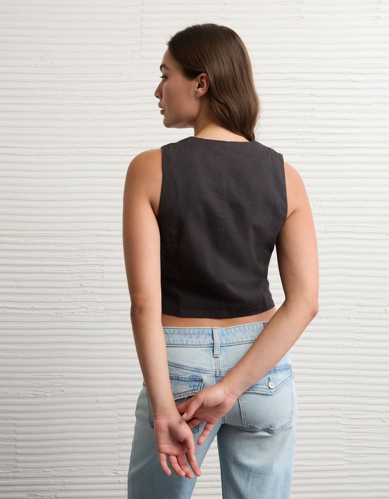 American Eagle AE Woven Vest - Image 2