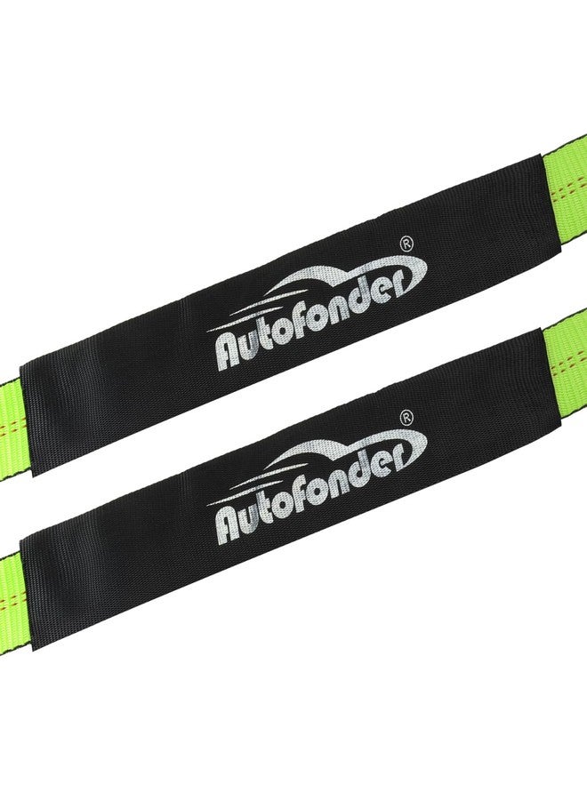 Autofonder V-Bridle Strap 2" x 4' w/Snap Hooks w/Cordura Sleeve and 2 Pack 2"x 36" Axle Straps, D Ring Middle, for Car Hauler, Rollback, Flat Bed, Tow Truck, Wreck & Recovery - Image 4