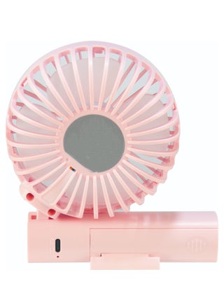 4 Inch Rechargeable Fan with 3 Speed Settings | 9V Brushless Motor with 3670 RPM Strong Wind | Type-C Charging with Indicator | Over-Charge & Over-Discharge Protection | 1200mAh Lithium Battery | 3–5 Hours Working Time | SRF-405 Pink SRF-405 pink - view 3