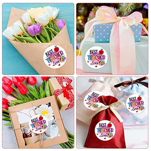 D4DREAM Thank You Teacher Labels Stickers - 36pcs Teacher Appreciation Stickers Gifts Tags 1.5" Best Teachers Ever Labels Sticker for Envelope Seal Gift Wrap Box Cards Party Decorations - Image 3