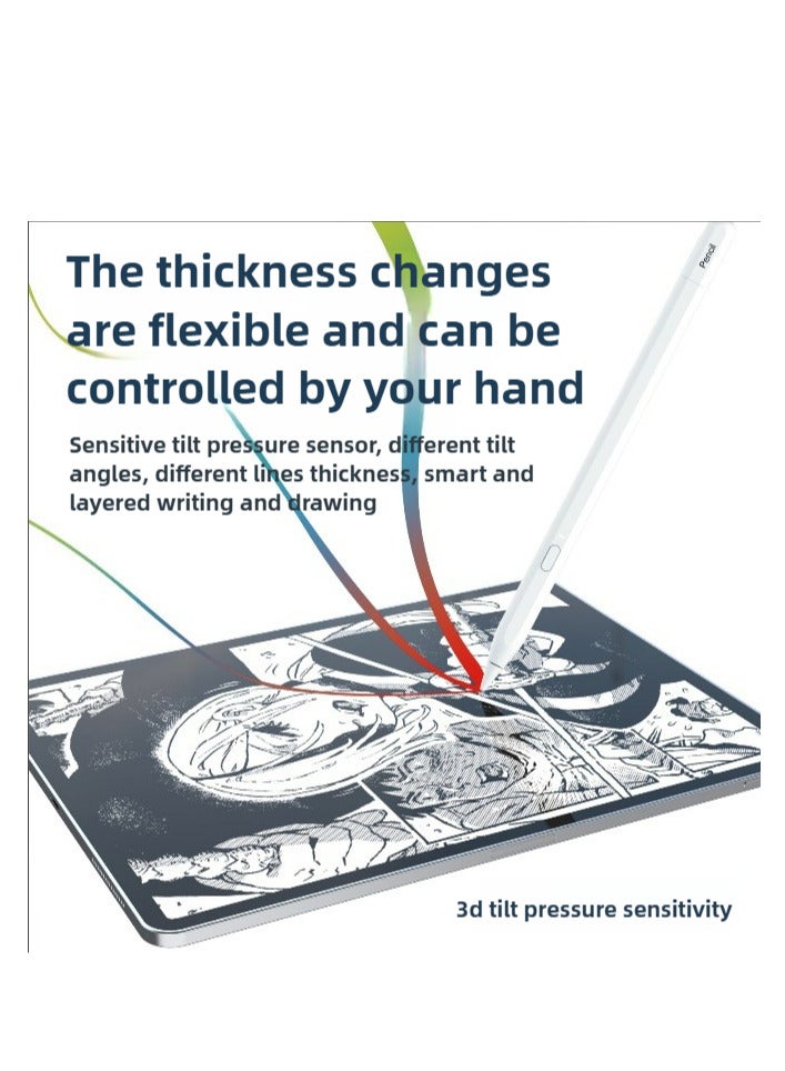 Compatible with iPad 2018-2025, iPad Pencil (2x Faster Charging), Tilt-Sensitive Apple Stylus, Apple Pencil for iPad G6/7/8/9/10/11, iPad Pro 11 and 12.9-inch, iPad Air G5/4/M2/M3, iPad Mini - Image 2