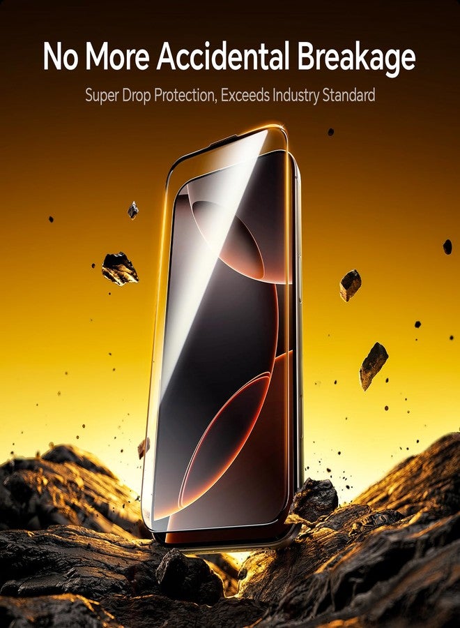 AOHI 9H+ Glass for iPhone 16 Pro Screen Protector, Military-Grade Shatterproof iPhone HD Tempered Glass＆ Dust-Free One-Pull Installation, Full Coverage Screen Protector for iPhone 16 Pro 6.3-Inch - Image 2
