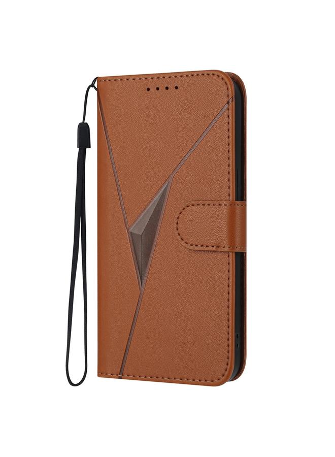 Green Tiger Case For Honor X9c Global Triangle Pattern Buckle Clasp Leather Phone Case - Image 2