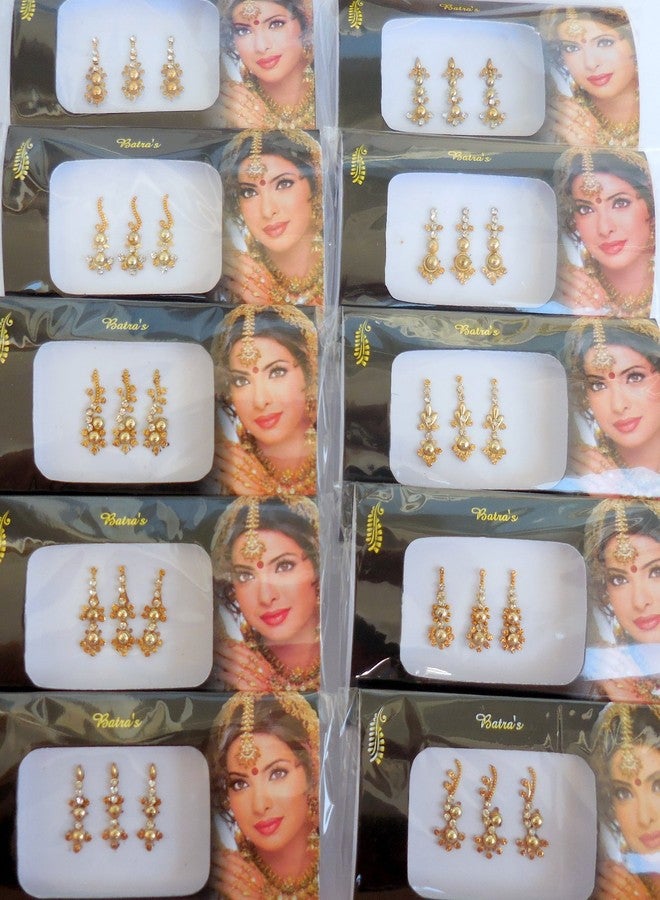 Fine Touch 8 Bindi Pack - 24 Combo Bindi Stickers, Multicolored, Silver, Gold, Black - Image 3