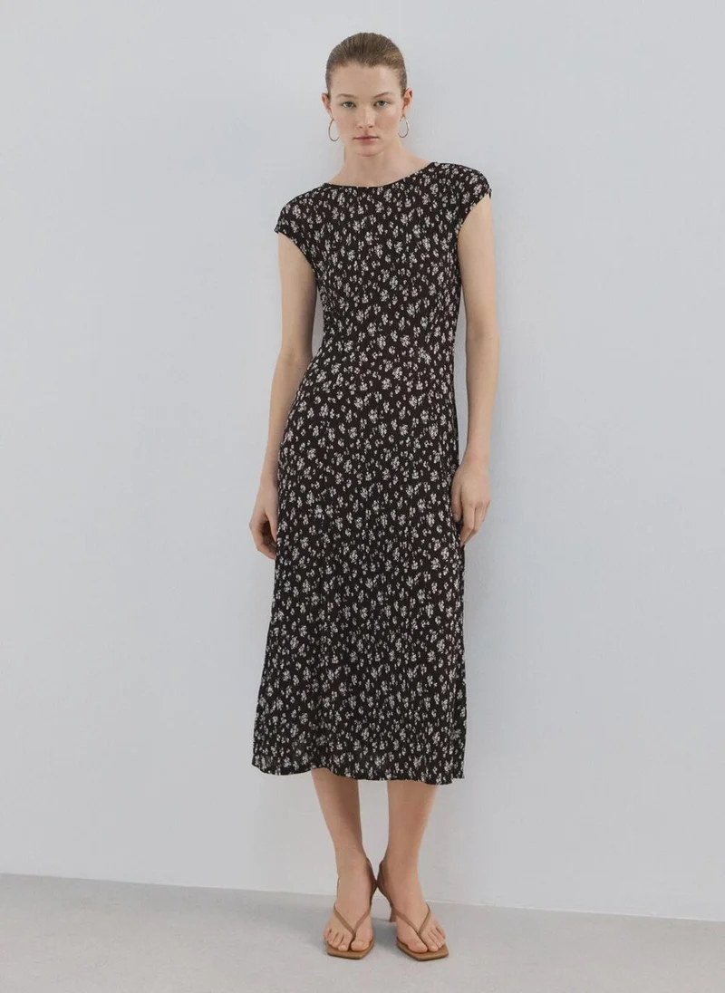 مانجو Floral-print midi-dress