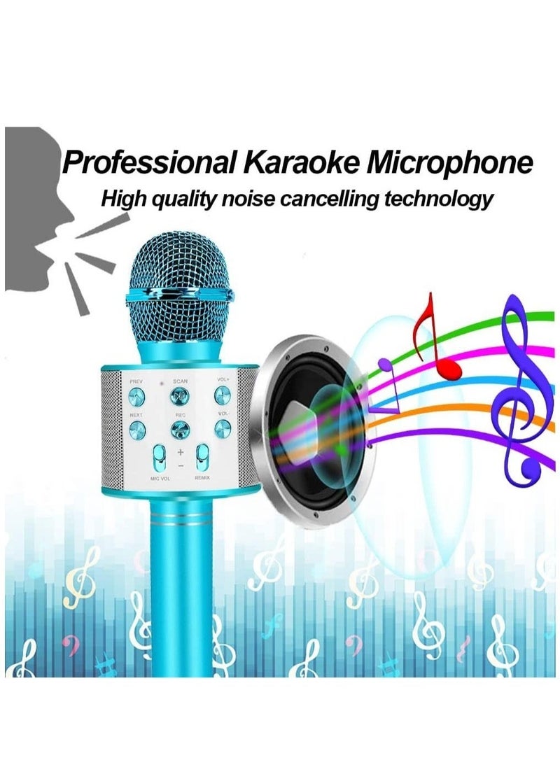 ELTRAZONE Karaoke Microphone for Kids Adults,Portable Bluetooth Microphone for Singing,Professional Voice Changer Blue Microphone Wireless,Birthday Gifts for 3 4 5 6 7 8 + Year Old Boys Girls - Image 2