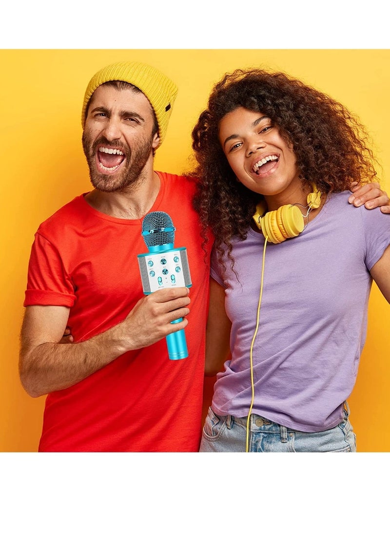 ELTRAZONE Karaoke Microphone for Kids Adults,Portable Bluetooth Microphone for Singing,Professional Voice Changer Blue Microphone Wireless,Birthday Gifts for 3 4 5 6 7 8 + Year Old Boys Girls - Image 5