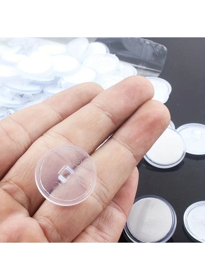 50 Pcs Transparent Self Adhesive Ceiling Hooks Heavy Duty Reusable No Drill Invisible - Image 5