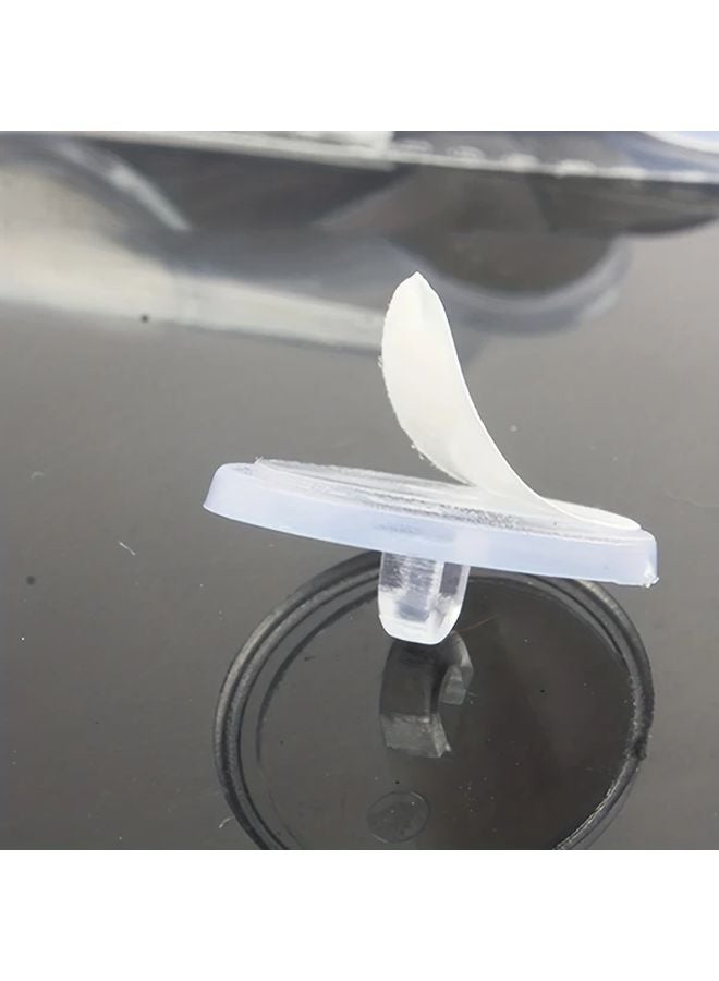 50 Pcs Transparent Self Adhesive Ceiling Hooks Heavy Duty Reusable No Drill Invisible - Image 2