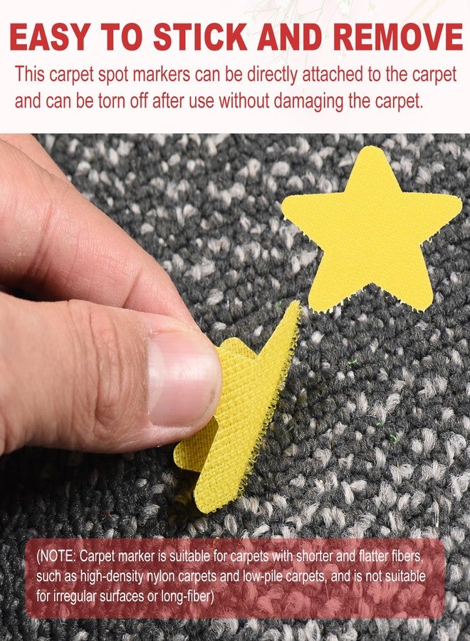 PATIKIL 1.57" Carpet Spot Markers, 40Pcs Star Floor Dots Markers Carpet Spots for Teacher Classroom Decoration Elementary Preschool Supplies, Yellow - Image 3