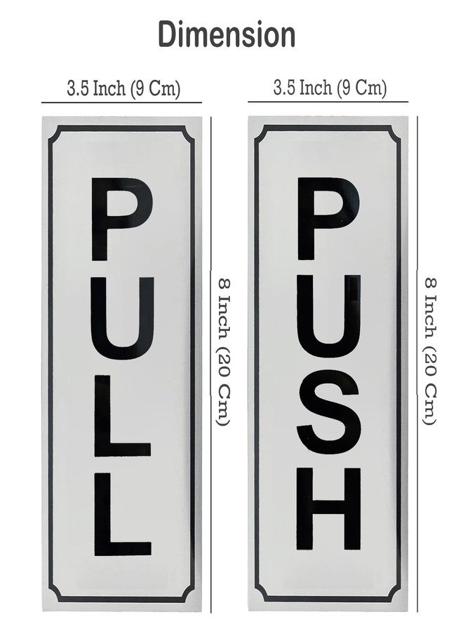 STORE 2508 Store2508 Pack of 6 Brushed Aluminium Metal Self Adhesive Sign Sticker, Push Pull Sign, for Wall, Doors, Offices, Malls - Image 5