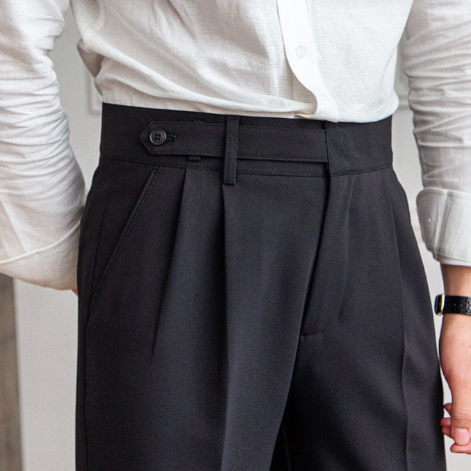 Mens Naples 9/10 Khaki Straight Casual Pants Apricot  - Image 2