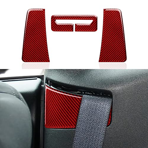 BRMYL Car Carbon Fiber Safety Belt Buckle Decals for Dodge Challenger 2015 2016 2017 2018 2019 2020 2021 2022 2023 Accessories Stickers - Image 1