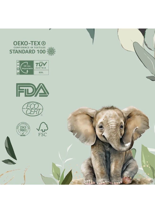 Premium Baby Diapers with wetness indicator | Eco-friendly and Hypoallergenic Nappies Made with 100% Bamboo | Nappies Size 2 for babies 3-8kg x 40pcs x 3