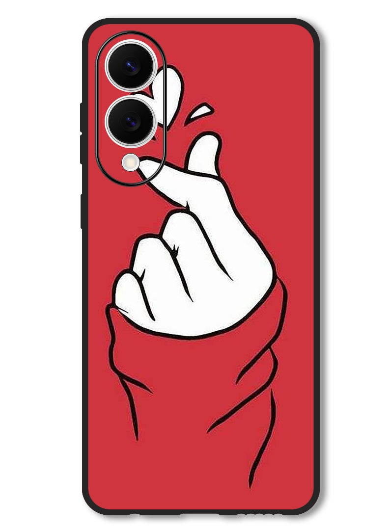 Theodor Case Compatible with Samsung Galaxy S25 Edge 6.7 Inch Protection Shockproof Bumper Cover Snap Love Red - Image 1