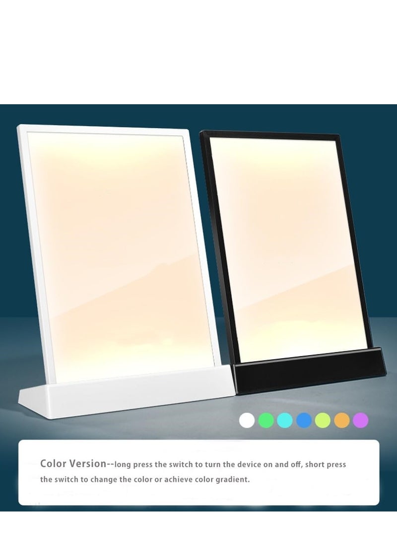 Eckek   LED Sign Holder Clear Sign Holder with LED Light Box, Table Menu Display Stand with Color Lights LED Menu Board A4 - Image 3