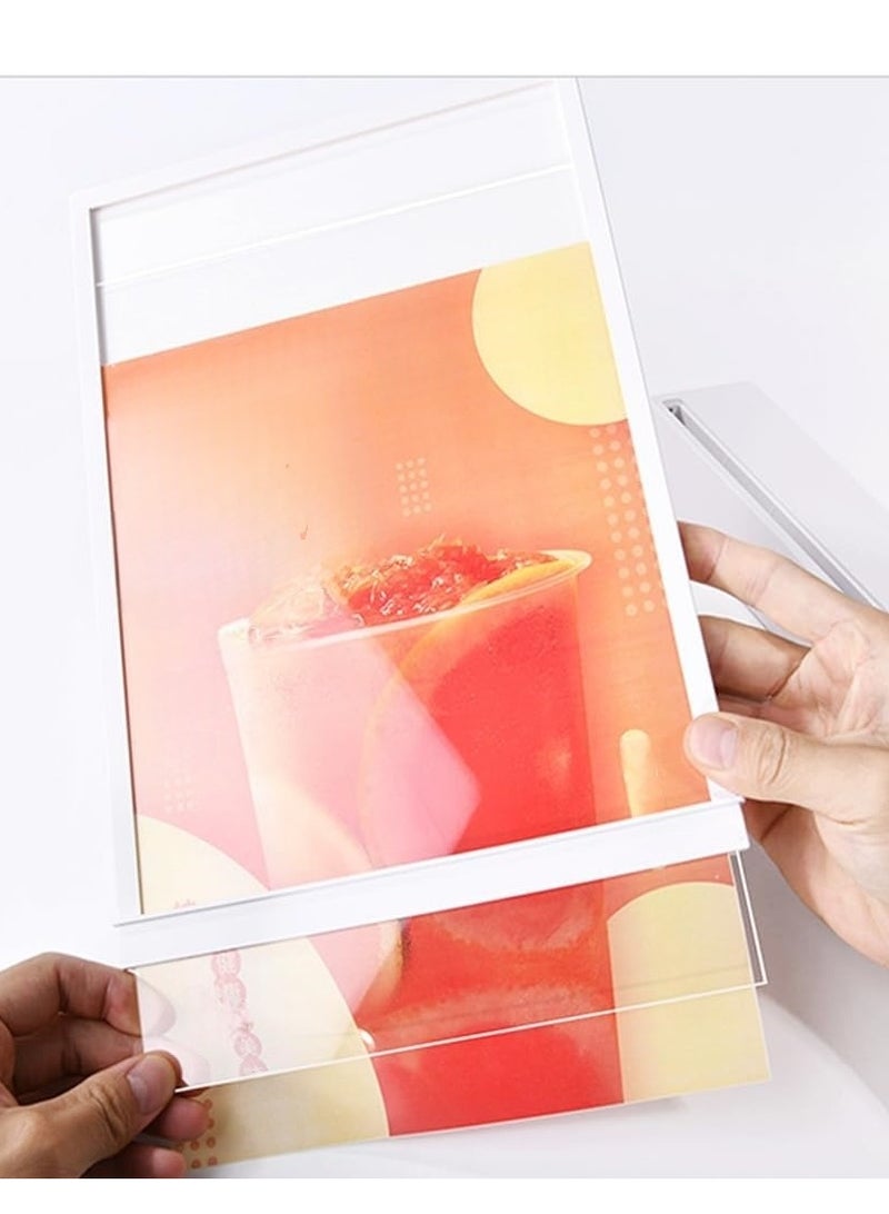 Eckek   LED Sign Holder Clear Sign Holder with LED Light Box, Table Menu Display Stand with Color Lights LED Menu Board A4 - Image 5