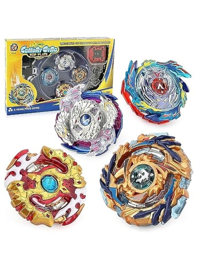 DURKU 4-in-1 Gyro Battling Top Fusion Metal Master Rapidity Fight with 4D Launcher Grip Set - Image 1