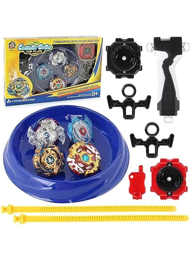 DURKU 4-in-1 Gyro Battling Top Fusion Metal Master Rapidity Fight with 4D Launcher Grip Set - Image 2