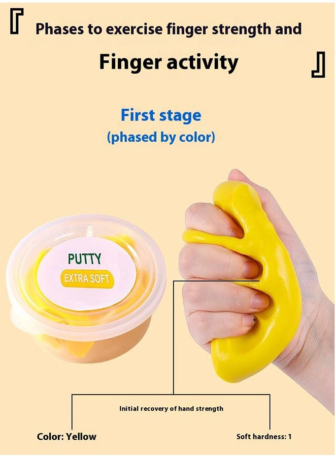 HAVEN Therapy Putty  - Four Pack for Finger Hand & Grip Strength Exercise - Extra Soft, Soft, Medium & Firm Resistance Kit for Adult, Children - Squeezable Stress Ball  - Image 2
