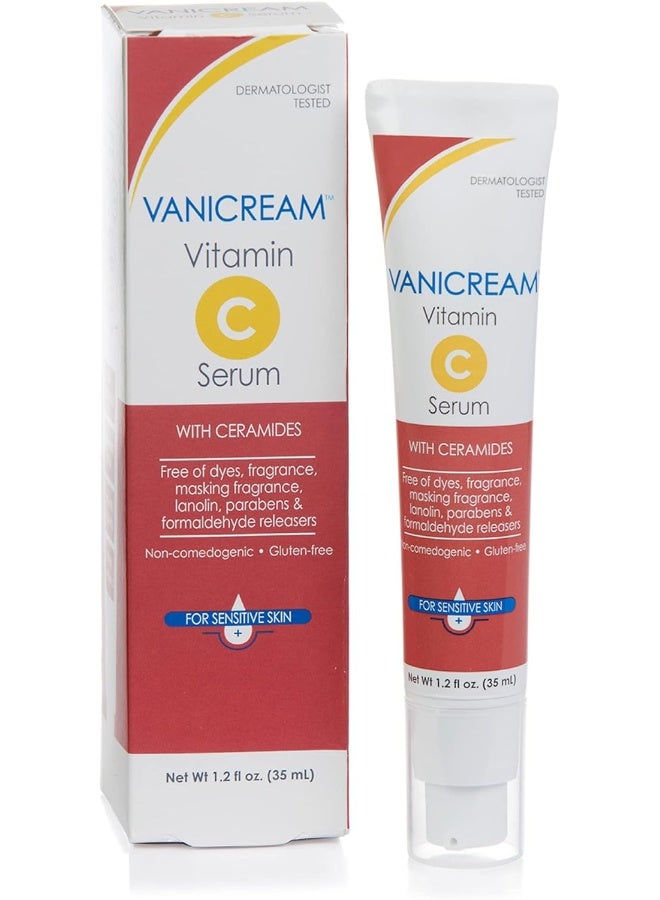 Vanicream Vitamin C Serum - Free Of Dyes, Fragrance, Masking Fragrance, Lanolin, Parabens & Formaldehyde Releasers - For Sensitive Skin - 35Ml  - Image 1