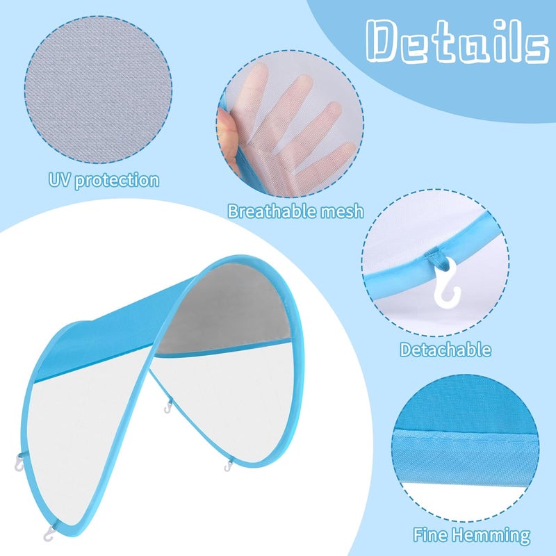 Adnee 2 Pack Baby Swim Float Canopy,Foldable Sun Protection Canopy for Baby Pool Floats,UV-Proof Canopy,Sun Canopy Suitable for Mambo Baby Float - Image 4