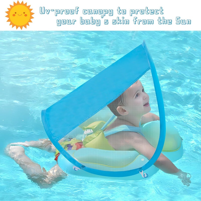 Adnee 2 Pack Baby Swim Float Canopy,Foldable Sun Protection Canopy for Baby Pool Floats,UV-Proof Canopy,Sun Canopy Suitable for Mambo Baby Float - Image 5