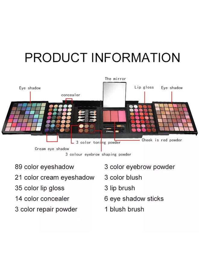 VERONNI - Professional Eyeshadow Palette All In One Makeup Kit Ultimate Color Combination Set with Eye Shadow Palettes Eyebrow Concealer Lip Gloss Contour Blush Brush - Image 1