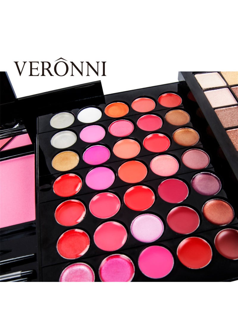 VERONNI - Professional Eyeshadow Palette All In One Makeup Kit Ultimate Color Combination Set with Eye Shadow Palettes Eyebrow Concealer Lip Gloss Contour Blush Brush - Image 1