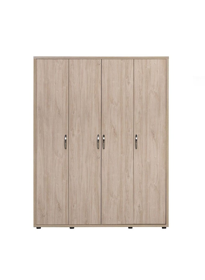 V2 Bolivar 4 Door Wardrobe Extra Sturdy Closet Clothes Storage Cupboard Modern Design Space Saving Swing Door Cabinet For Bedroom L160Xw55Xh208Cm - V.Oak/Black Faux Marble - pzsku/Z5460C8761F2A97B59813Z/45/_/1731934221/cfb958c3-65cb-4f47-b842-b8b6a300fbc5