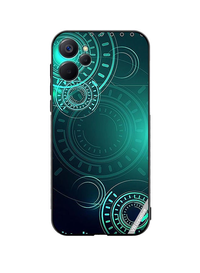 VR CREATIVE Protective Case Cover For Realme 9i 5G Green Technology Design Multicolour - Image 1