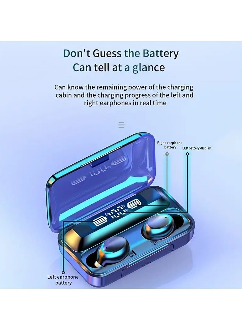 F9 Tws In-Ear Hi-fi Stereo Wireless Earphone Wireless Earbuds Sports Life Headphones Gaming Headset For Iphone Android, Gifts For Women For Women & Men