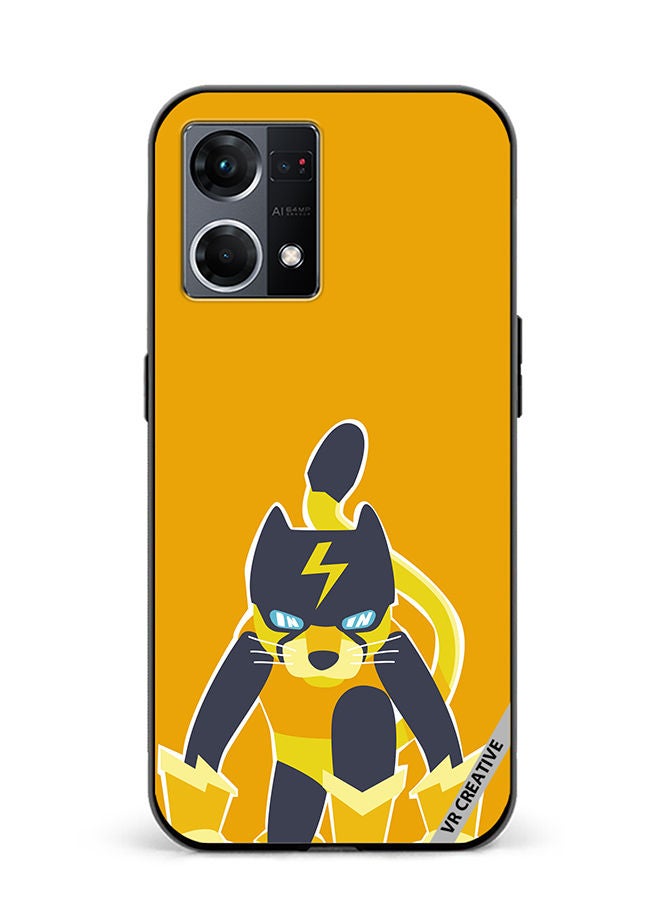 VR CREATIVE Protective Case Cover For Oppo Reno8 4G Super Cat Design Multicolour - Image 1